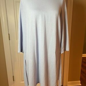 Chicos Womens Size 2 (Large) Light Blue Tunic Lightweight Casual Work Wear